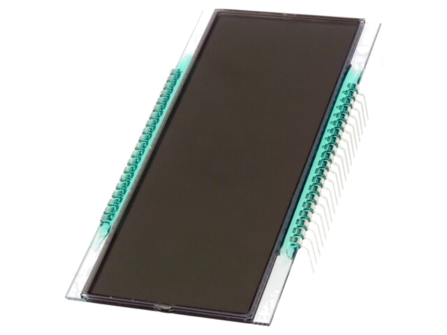 Display: LCD; 7-segment; STN Positive; A.cijfers: 4; 94x45,7x1,1mm Display: LCD; 7-segment; STN Positive; A.cijfers: 4; 94x45,7x1,1mm